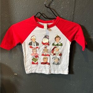 Bella Canvas Red and White Christmas Kids' Tee